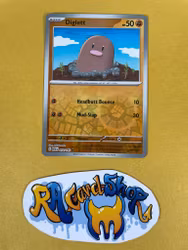 Diglett Reverse Holo Common 050/165 Pokemon 151