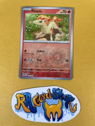 Ponyta Reverse Holo Common 077/165 Pokemon 151