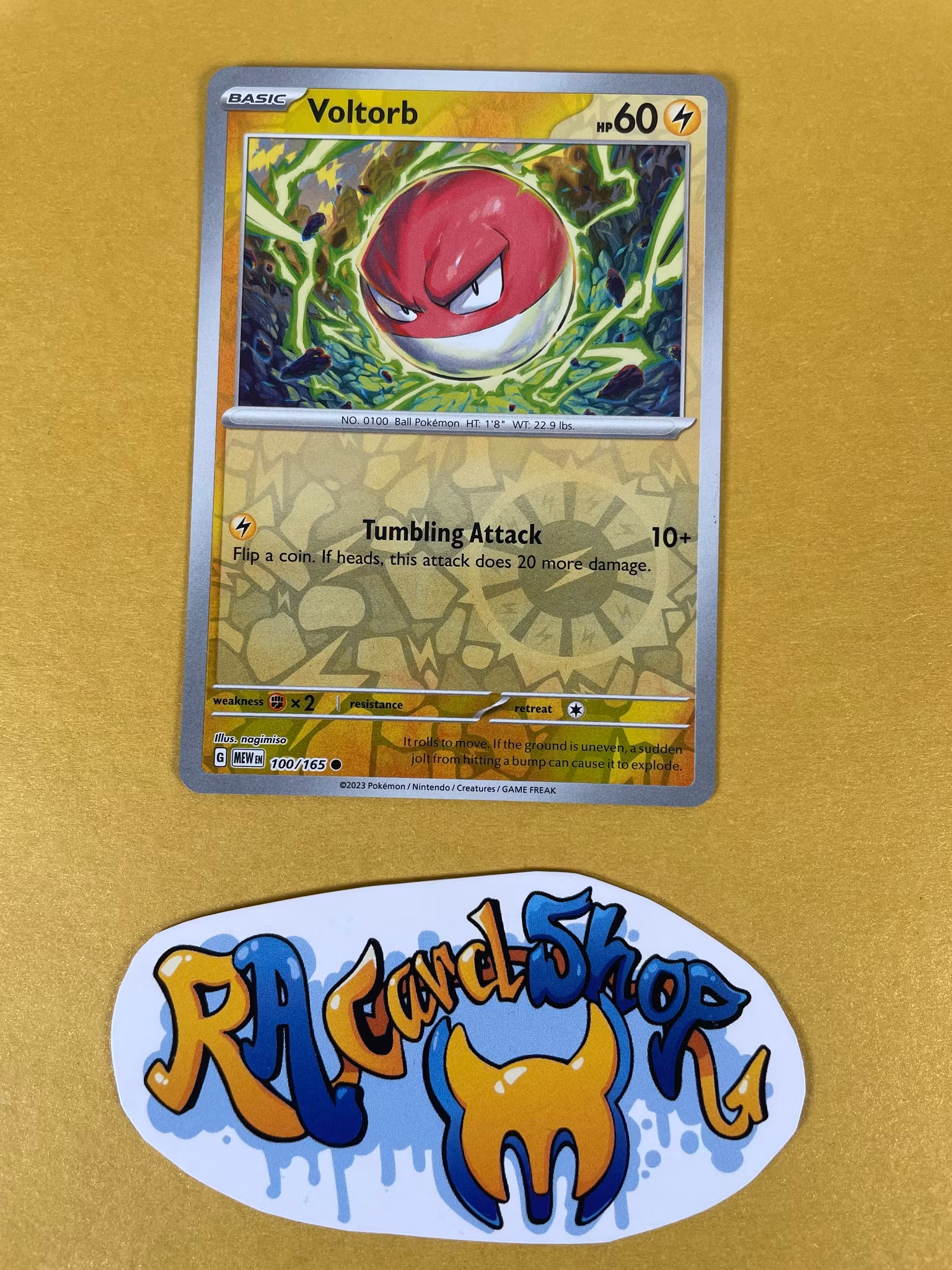 Voltorb Reverse Holo Common 100/165 Pokemon 151