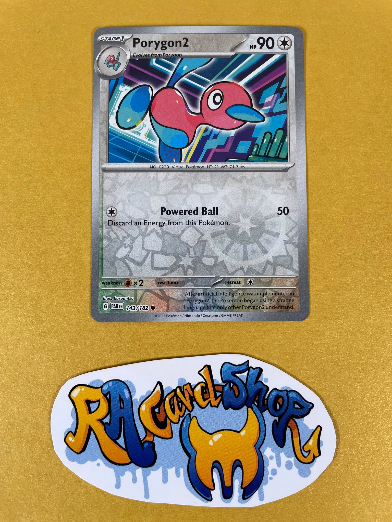 Porygon2 Reverse Holo Common 143/182 Paradox Rift Pokemon