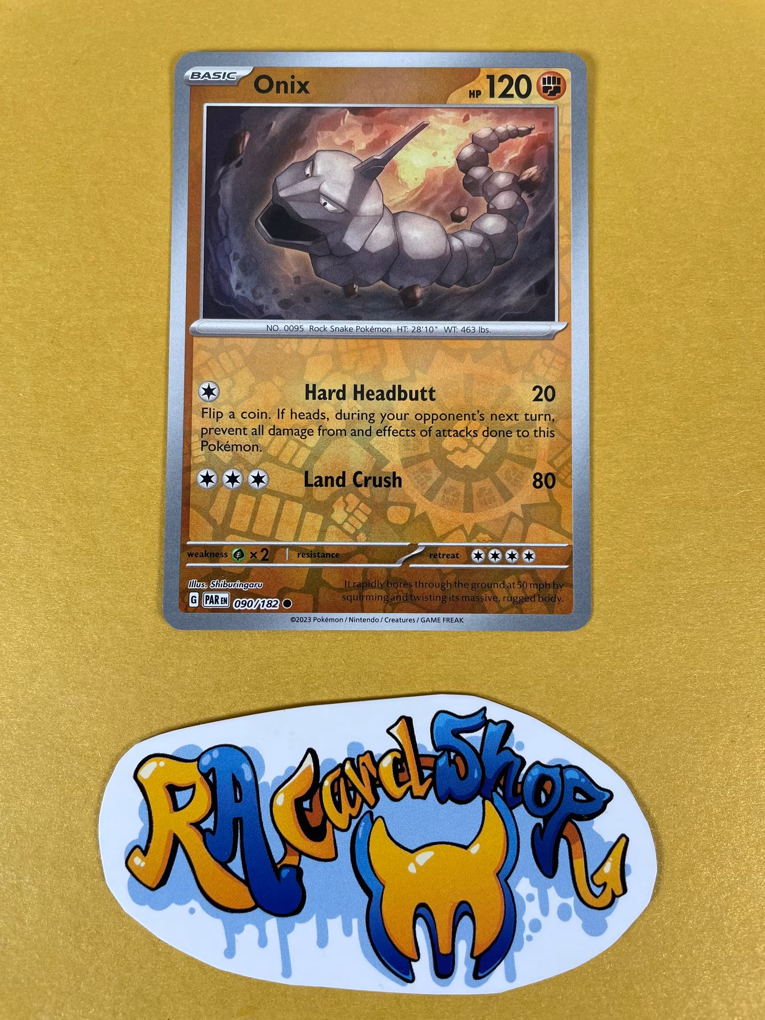 Onix Reverse Holo Common 090/182 Paradox Rift Pokemon