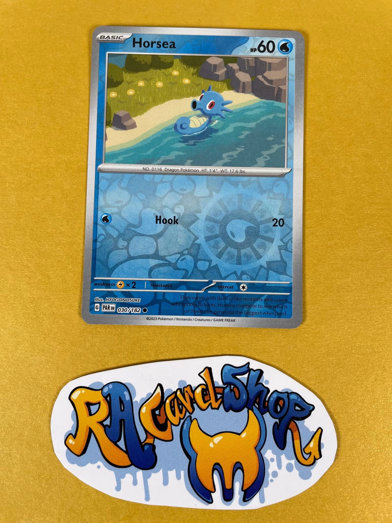 Horsea Reverse Holo Common 030/182 Paradox Rift Pokemon
