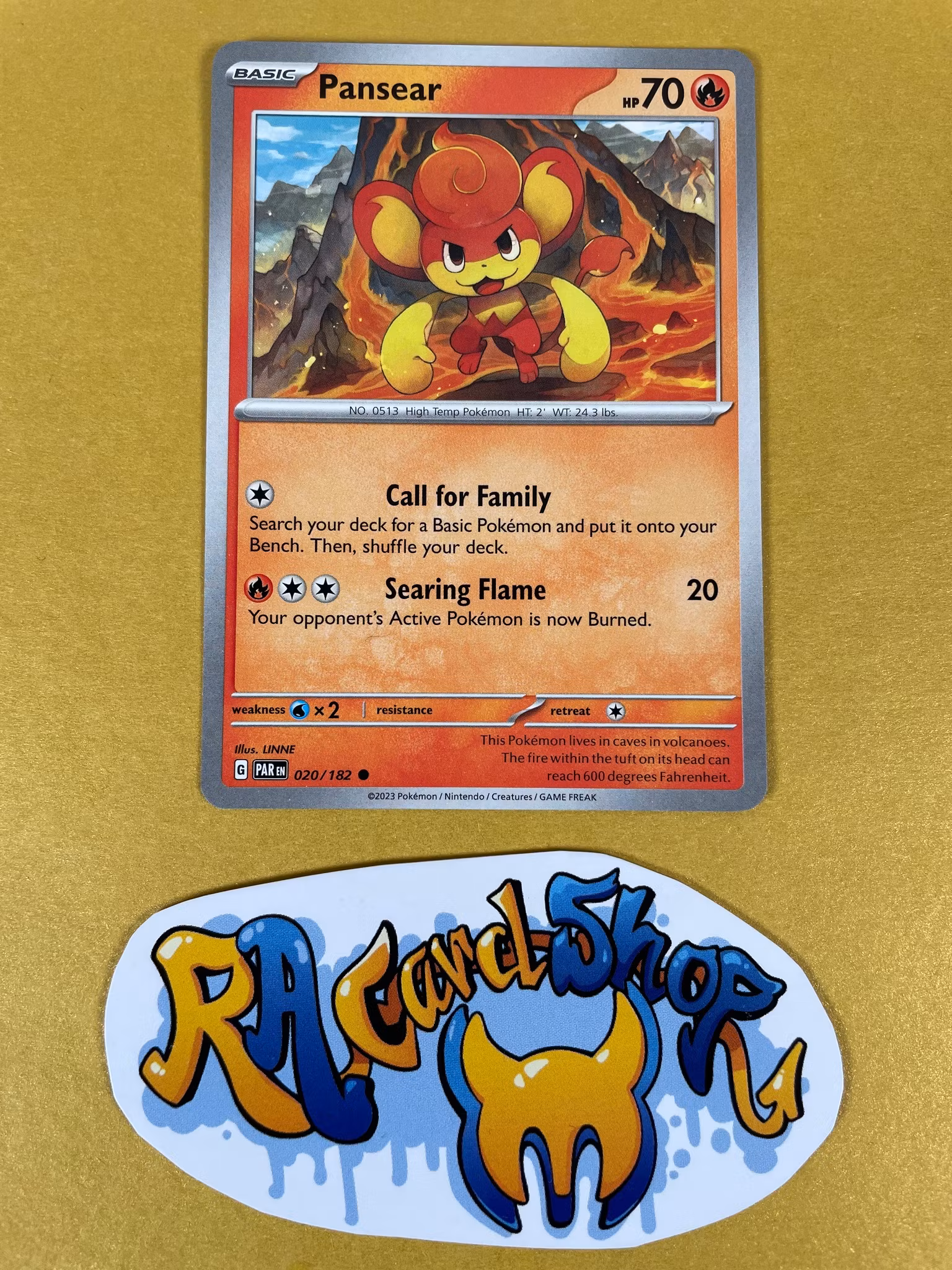 Pansear Common 020/182 Paradox Rift Pokemon