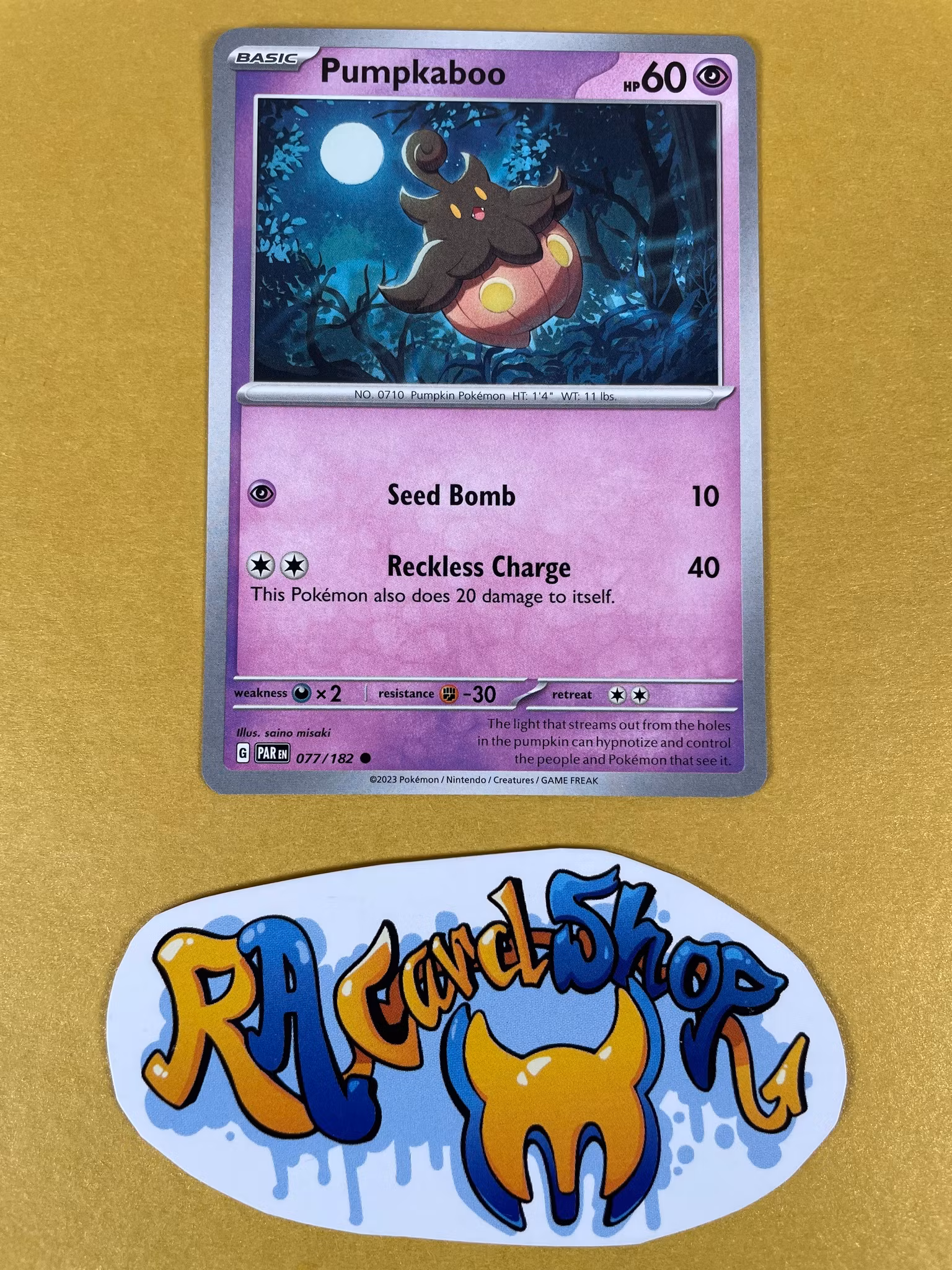 Pumpkaboo Common 077/182 Paradox Rift Pokemon