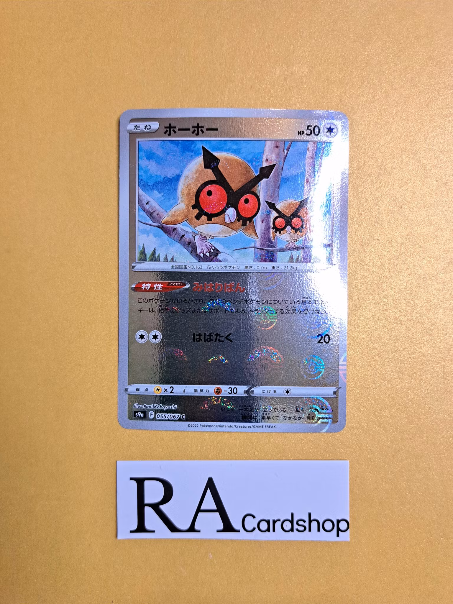 Hoothoot Common Mirror Holo 055/067 Battle Legion s9a Pokemon