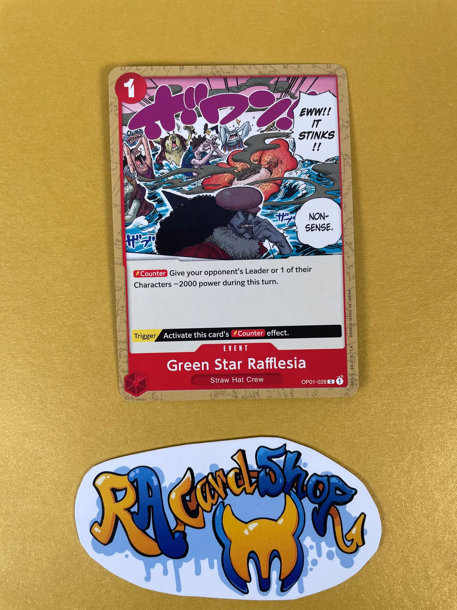 Grean Star Rafflesia Common OP01-028 Pre-Errata Romance Dawn One Piece Card Game