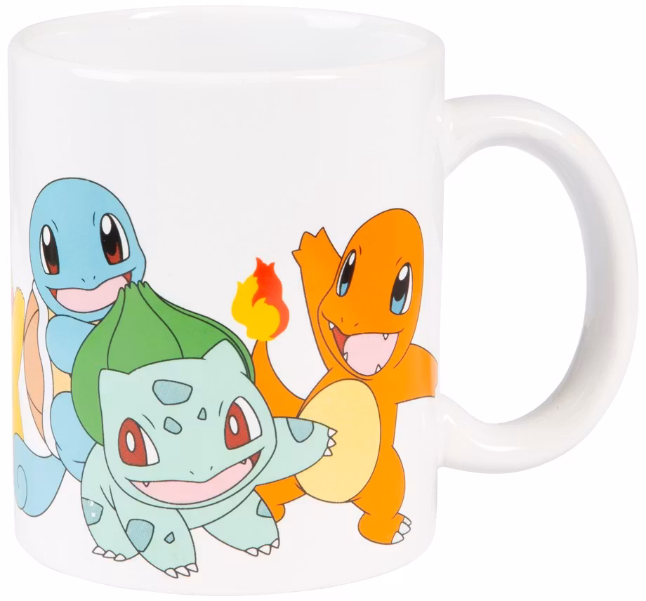 Pokemon Squirtle, Charmander, Bulbasaur, Pikachu Mug