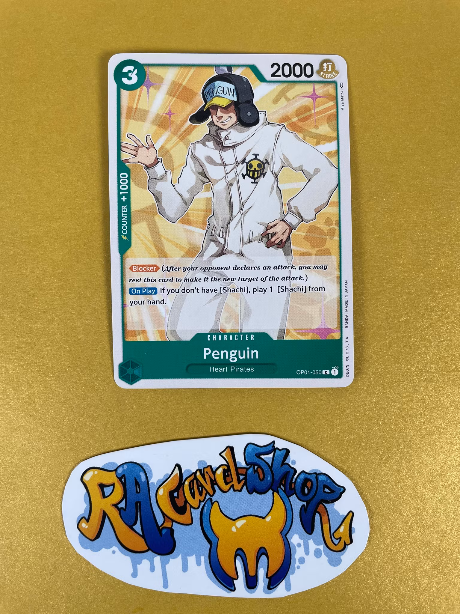 Penguin Common OP01-050 Pre-Errata Romance Dawn One Piece Card Game