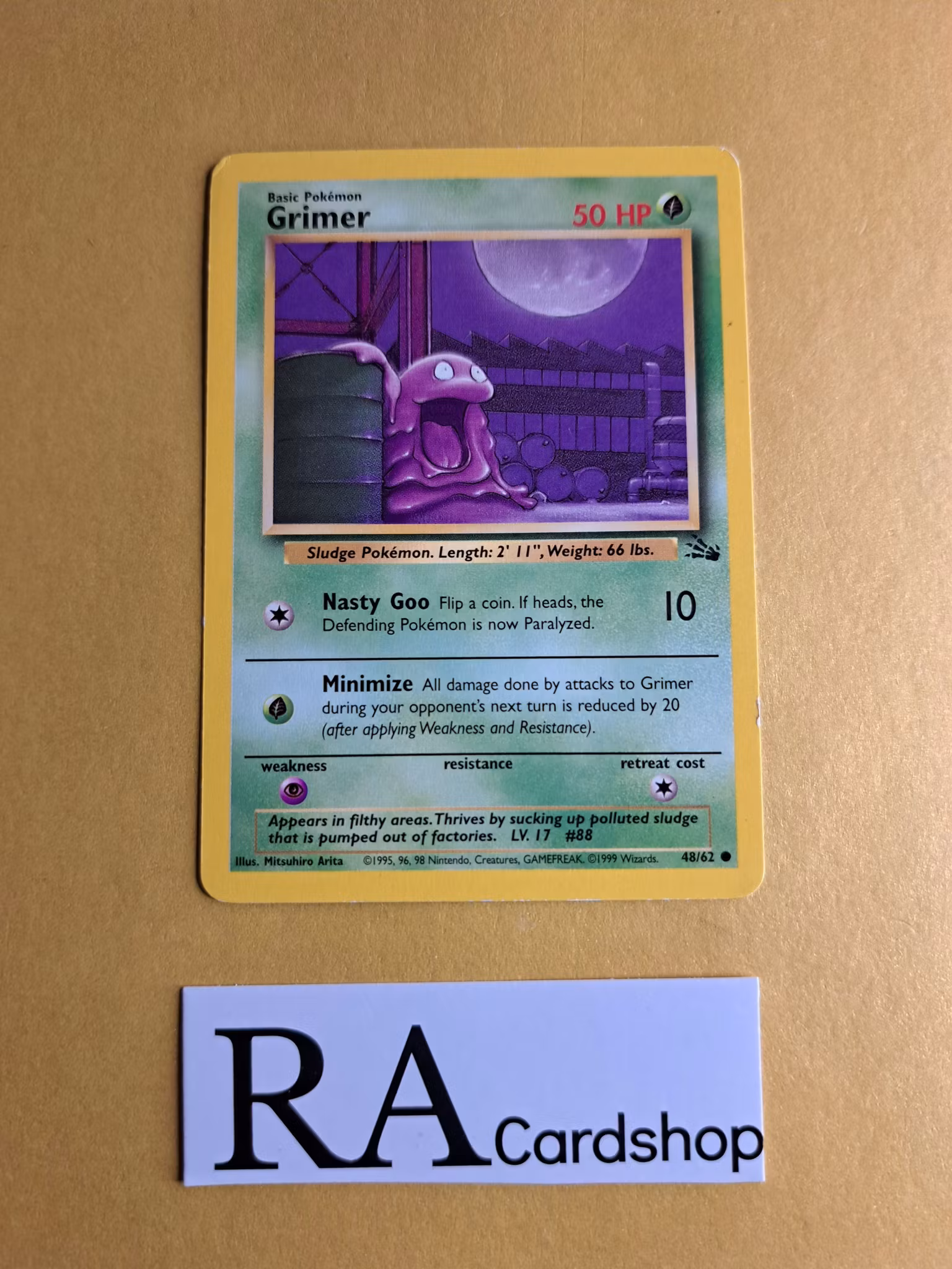 Grimer Common (2) 48/62 Fossil Pokemon