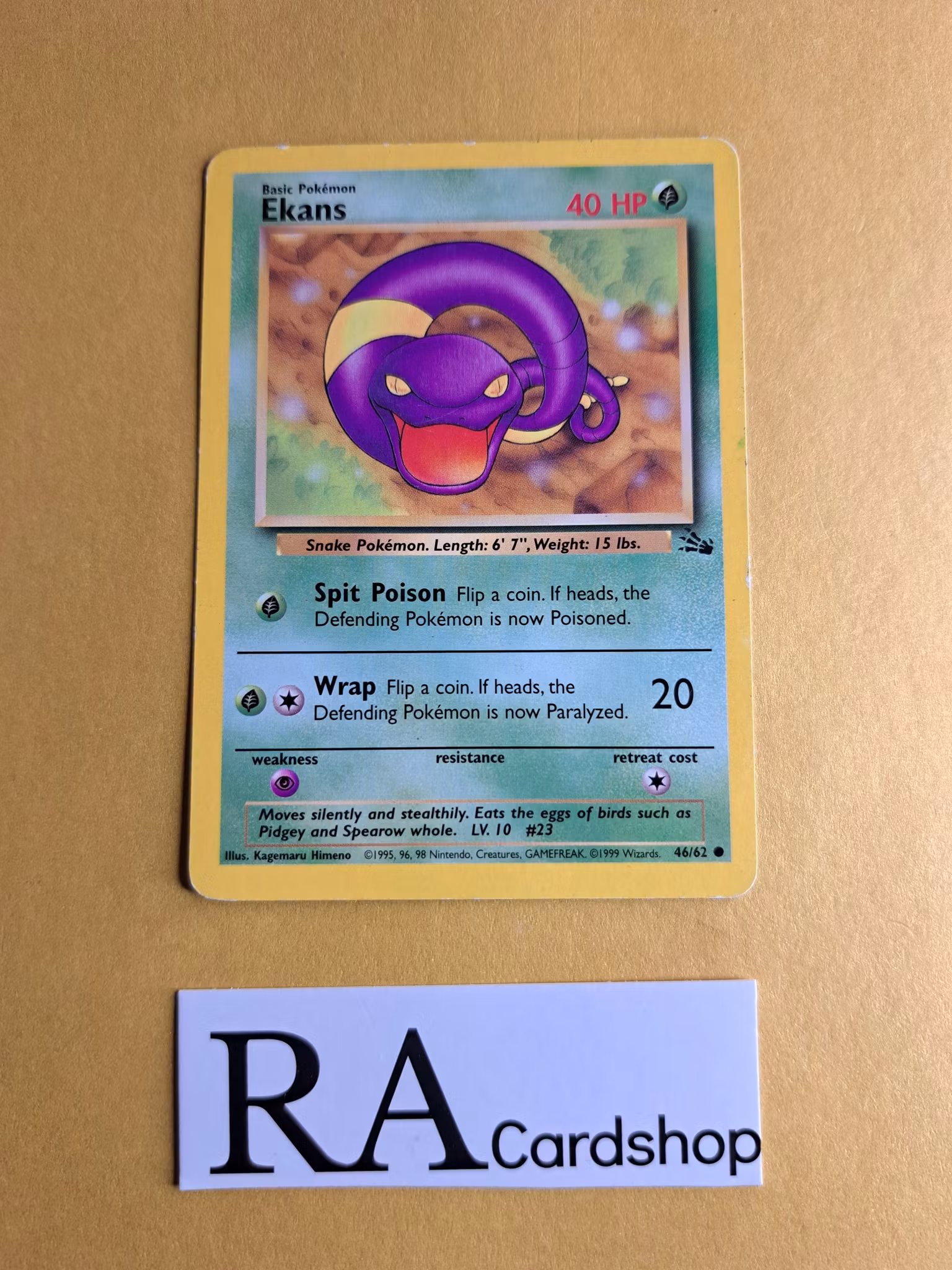 Ekans Common (2) 46/62 Fossil Pokemon