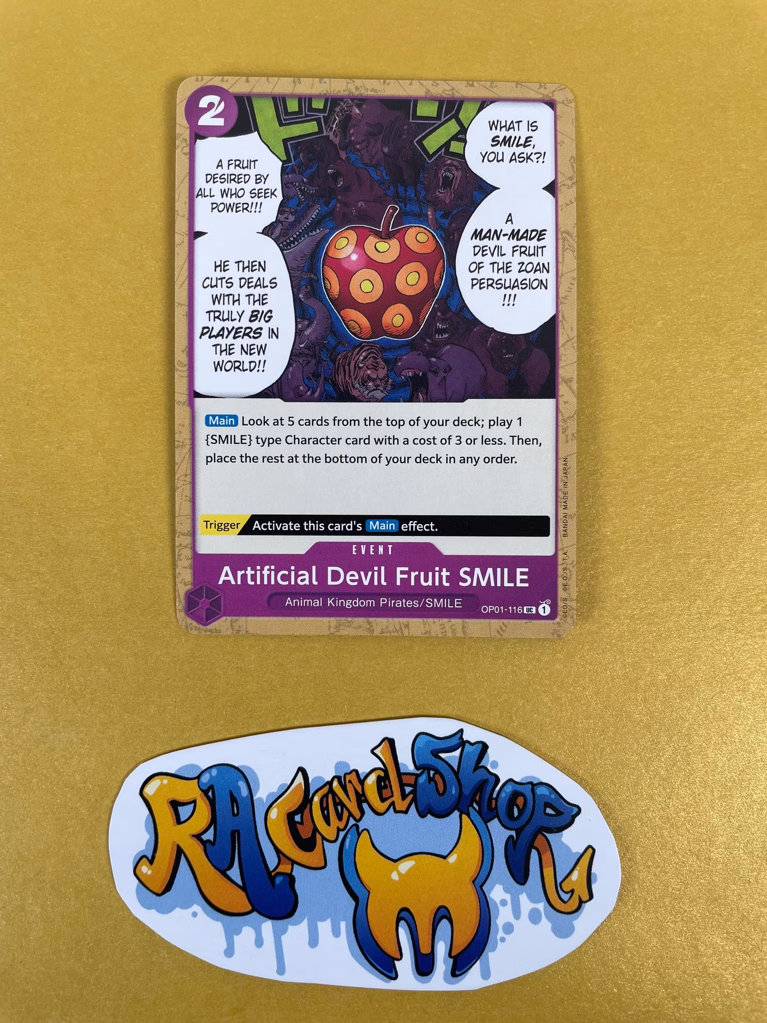 Artificial Devil Fruit SMILE OP01-116 Pre-Errata Romance Dawn One Piece