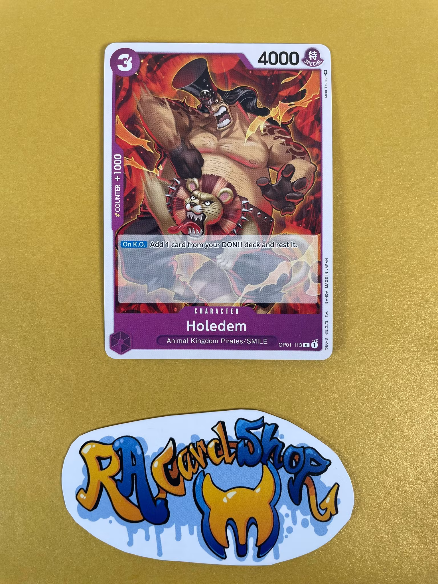 Holedem Common OP01-113 Pre-Errata Romance Dawn One Piece