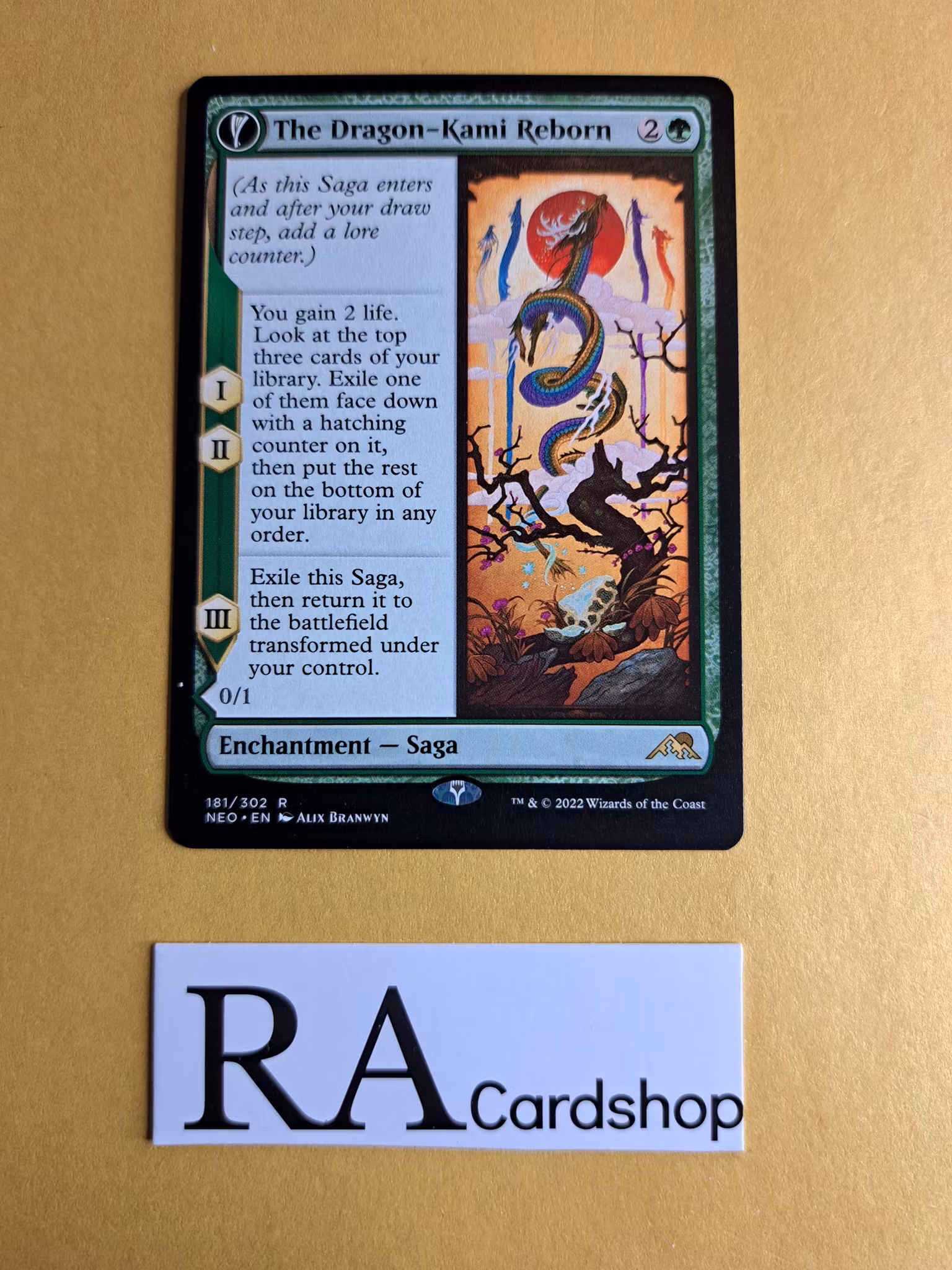 The Dragon - Kami Reborn Rare 181/302 Kamigawa: Neon Dynasty (NEO) Magic the Gathering