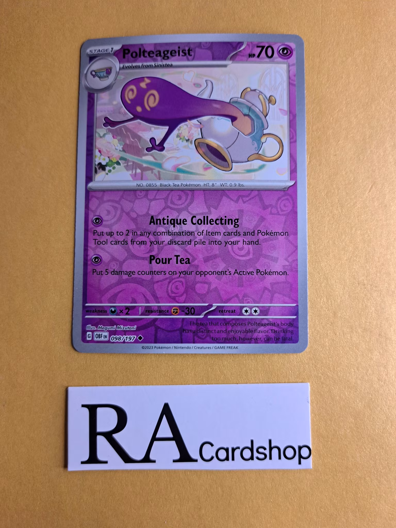 Polteageist Reverse Holo Uncommon 098/197 Obsidian Flames Pokemon