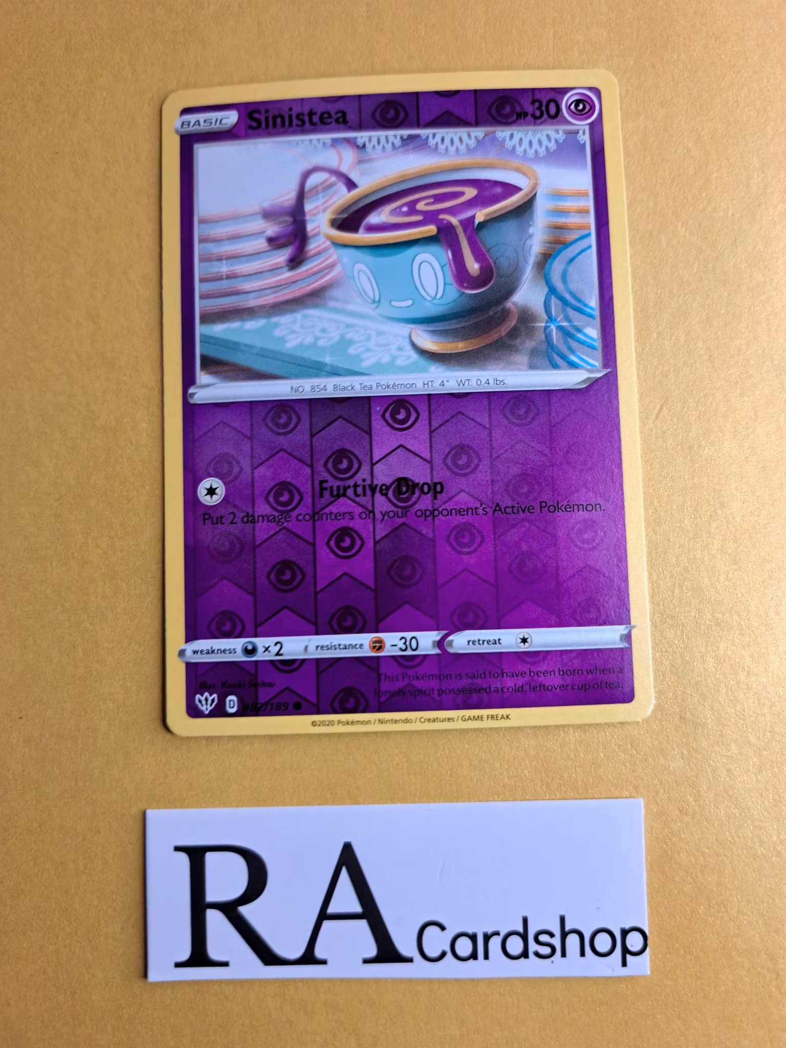 Sinistea Reverse Holo Common 082/189 Darkness Ablaze Pokemon