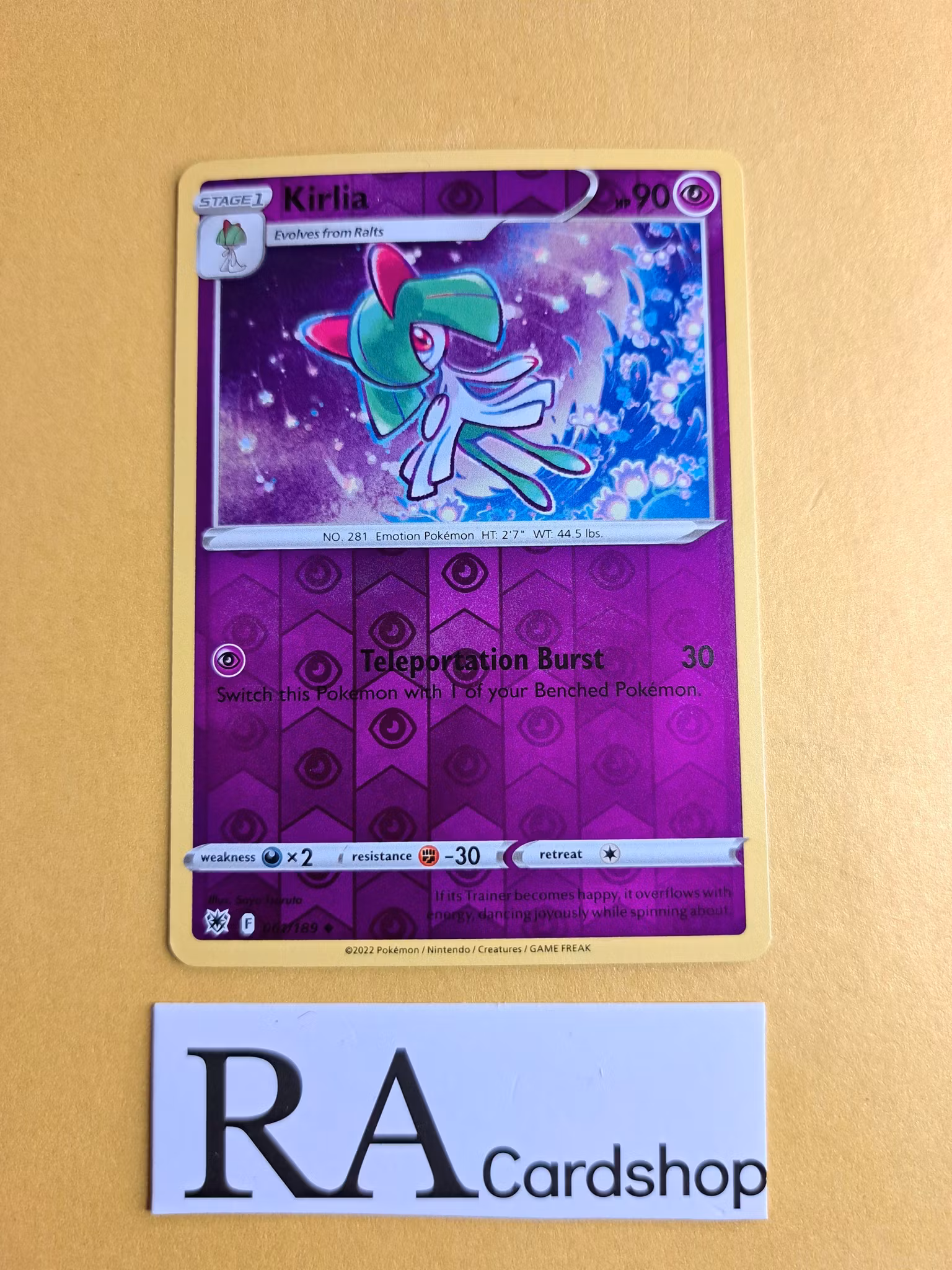 Kirlia Reverse Holo Uncommon 061/189 Astral Radiance Pokemon