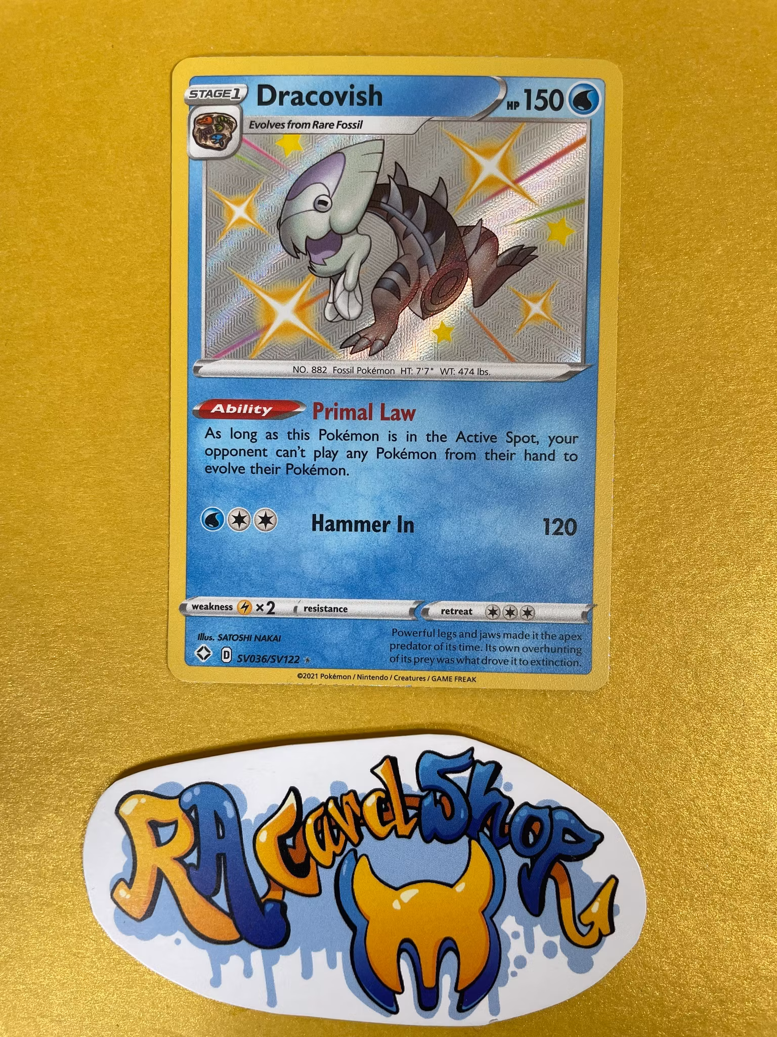 Dracovish Rare SV036/SV122 Hidden Fates Pokemon