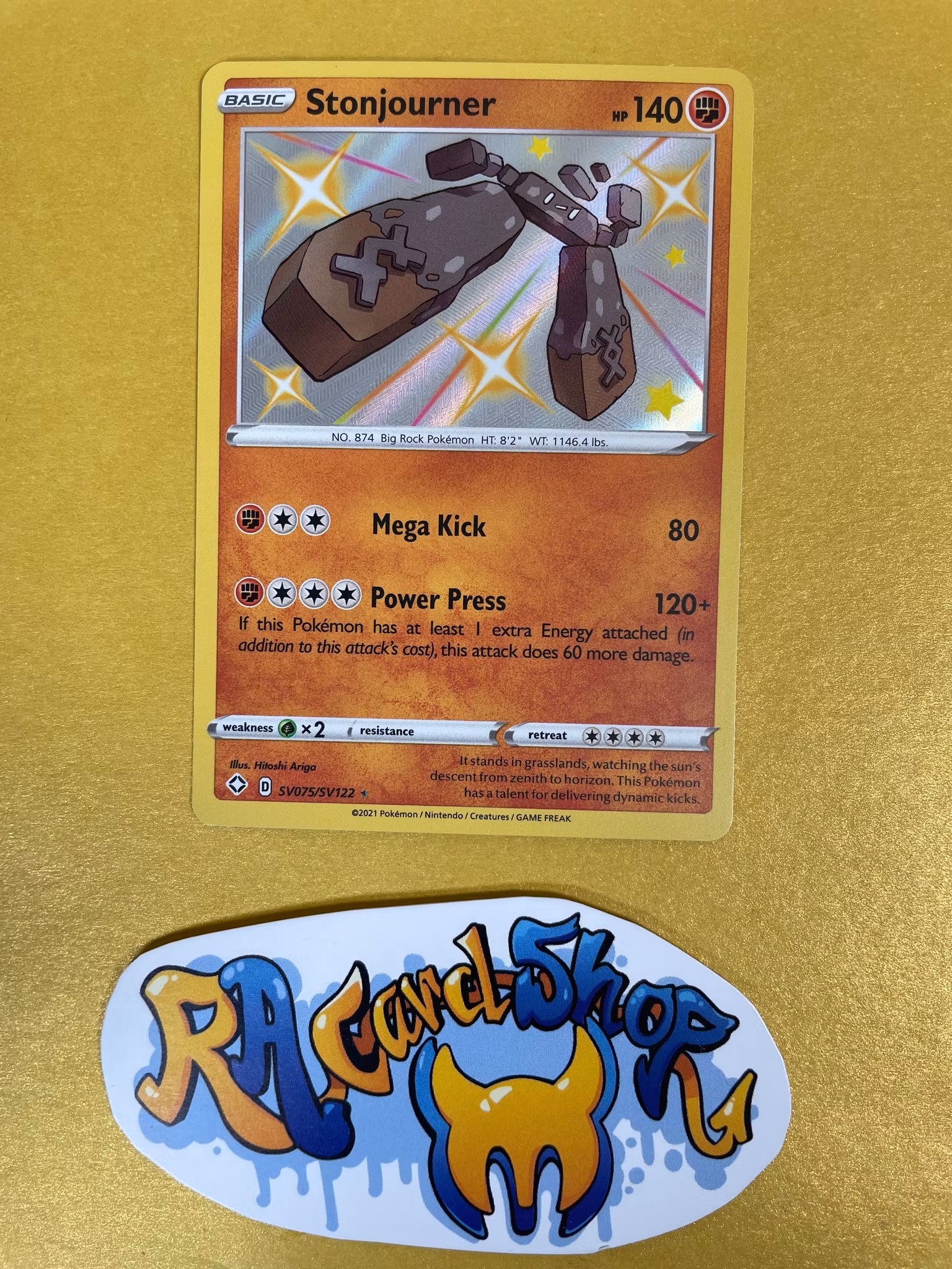 Stonjourner Rare SV075/SV122 Shining Fates Pokemon