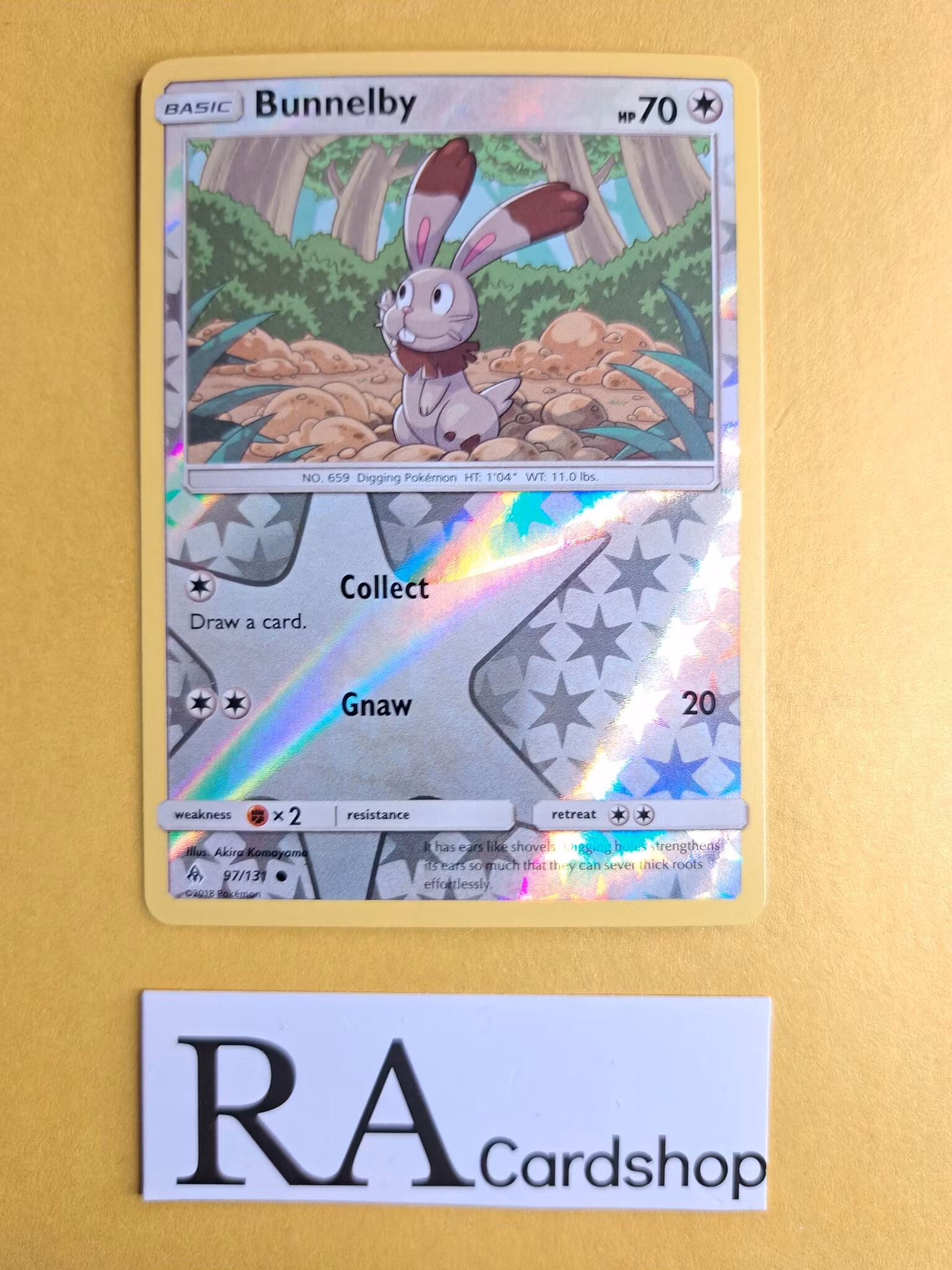 Bunnelby Reverse Holo Common 97/131 Forbidden Light Pokemon