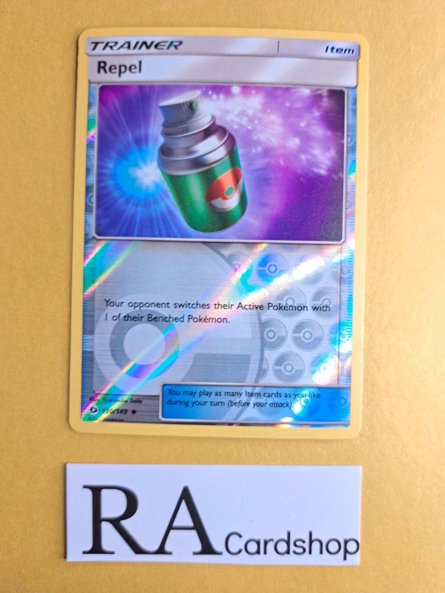 Repel Reverse Holo Uncommon 130/149 Sun & Moon Pokemon