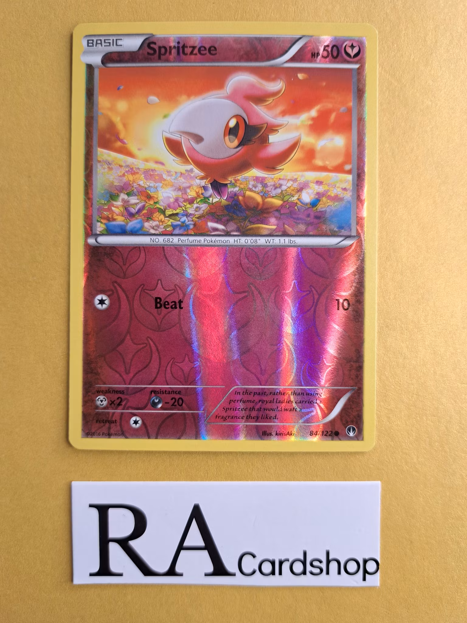 Spritzee Reverse Holo Common 84/122 Xy BREAKpoint Pokemon