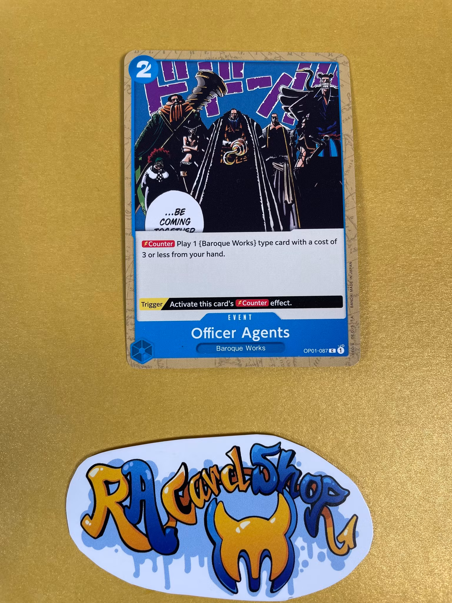 Officer Agents Common OP01-087 Pre-Errata Romance Dawn One Piece Card Game