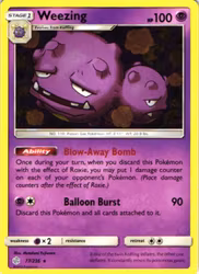 Weezing Rare 77/236 Cosmic Eclipse Pokemon