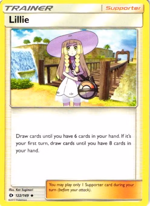 Lillie Uncommon 122/149 Sun & Moon Pokemon