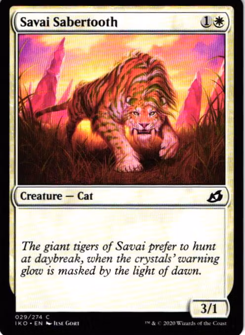 Savai Sabertooth Common 029/274 Ikoria Lair of Behemoths (IKO) Magic the Gathering