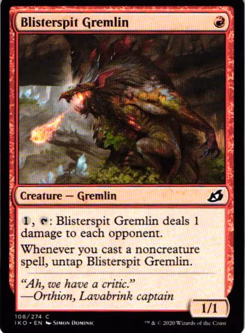 Blisterspit Gremlin Common 108/274 Ikoria Lair of Behemoths (IKO) Magic the Gathering