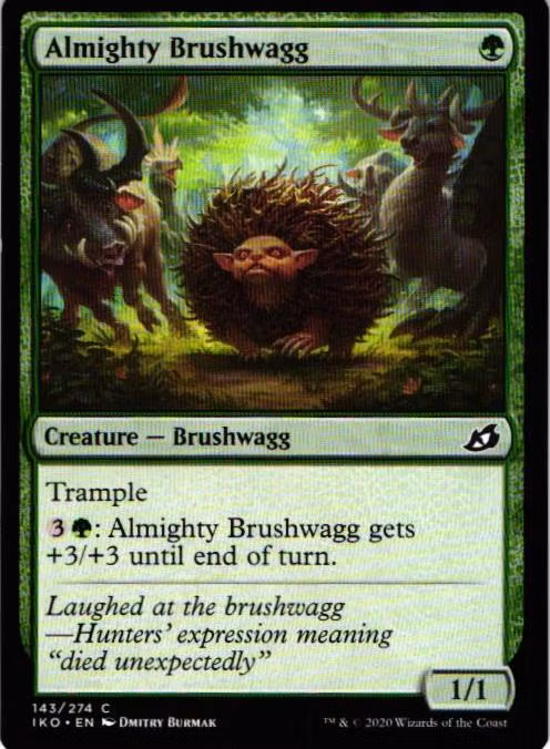 Almighty Brushwagg Common 143/274 Ikoria Lair of Behemoths (IKO) Magic the Gathering