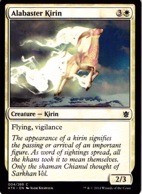 Alabaster Kirin Common 004/269 Khans of Tarkir (KTK) Magic the Gathering