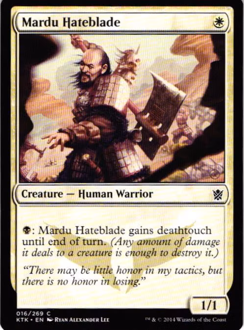 Mardu Hateblade Common 016/269 Khans of Tarkir (KTK) Magic the Gathering