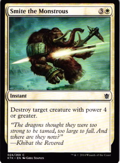 Smite the Monstrous Common 024/269 Khans of Tarkir (KTK) Magic the Gathering