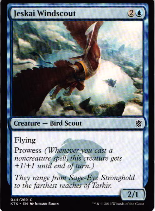 Jeskai Windscout Common 044/269 Khans of Tarkir (KTK) Magic the Gathering