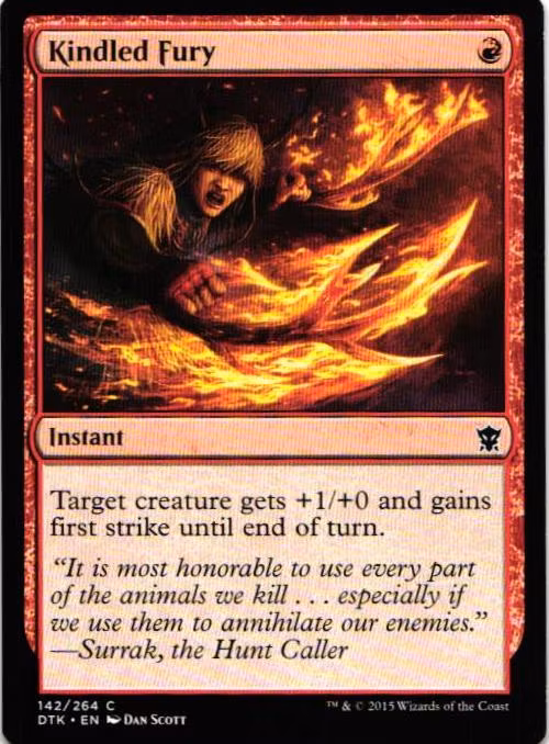 Kindled Fury Common 142/264 Dragons of Tarkir (DTK) Magic the Gathering