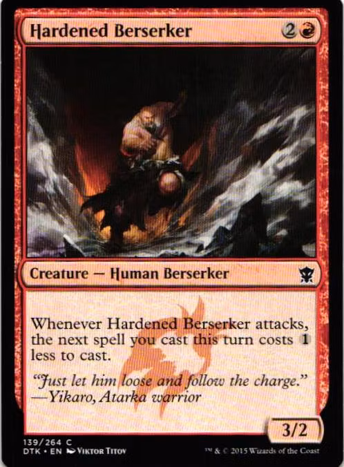 Hardened Berserker Common 139/264 Dragons of Tarkir (DTK) Magic the Gathering