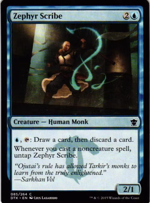 Zephyr Scribe Common 085/264 Dragons of Tarkir (DTK) Magic the Gathering