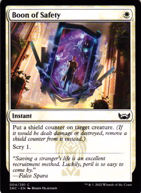 Boon of Safety Common 004/281 Streets of New Capenna (SNC) Magic the Gathering