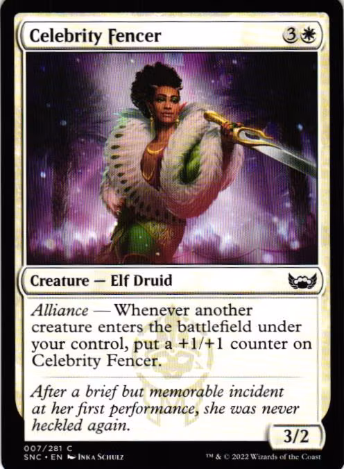 Celebrity Fencer Common 007/281 Streets of New Capenna (SNC) Magic the Gathering