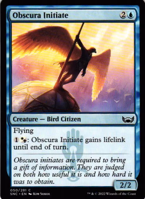 Obscure Initiate Common 050/281 Streets of New Capenna (SNC) Magic the Gathering