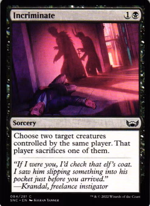 Incriminate Common 084/281 Streets of New Capenna (SNC) Magic the Gathering