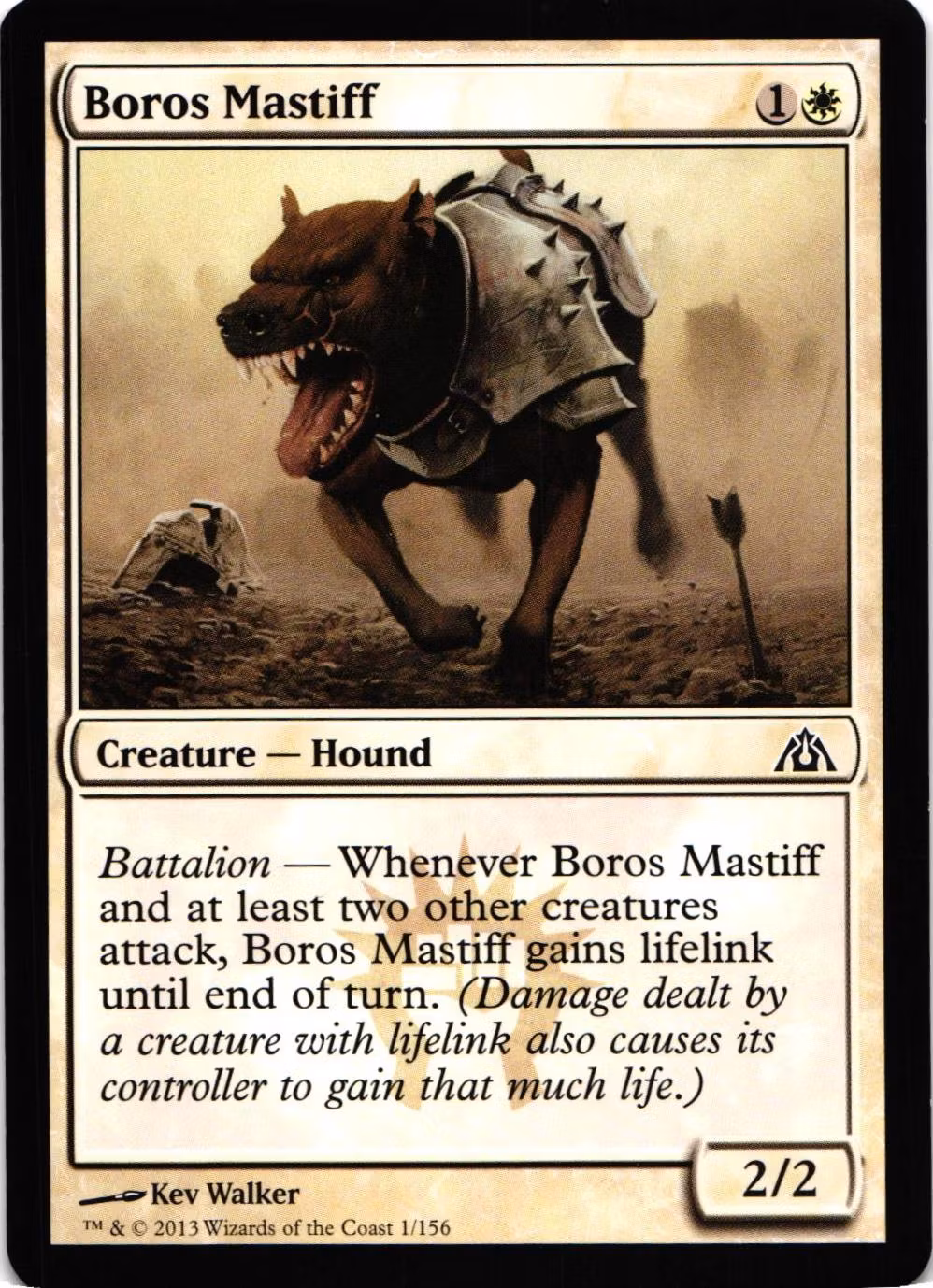 Boros Mastiff Common 1/156 Dragons Maze (DGM) Magic the Gathering