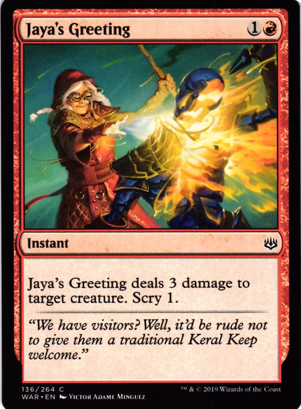 Jayas Greeting Common 136/264 War of the Spark (WAR) Magic the Gathering