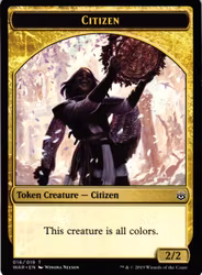 Citizen 016/019 Token War of the Spark (WAR) Magic the Gathering