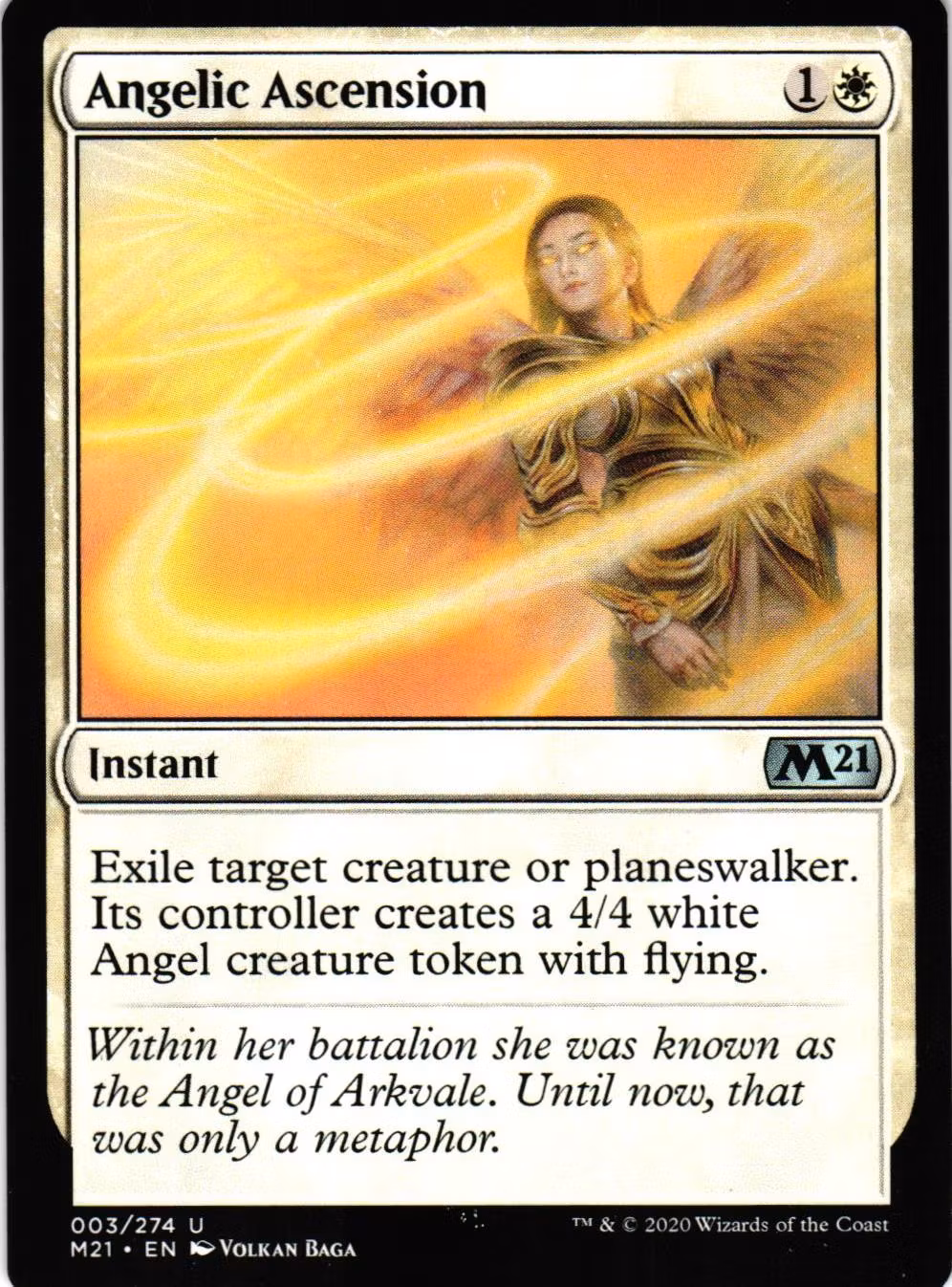 Angelic Ascension Uncommon 003/274 Magic 2021 (M21) Magic the Gathering
