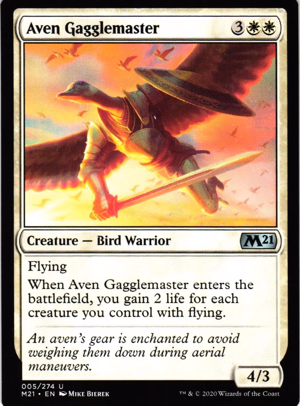 Aven Gagglemaster Uncommon 005/274 Magic 2021 (M21) Magic the Gathering