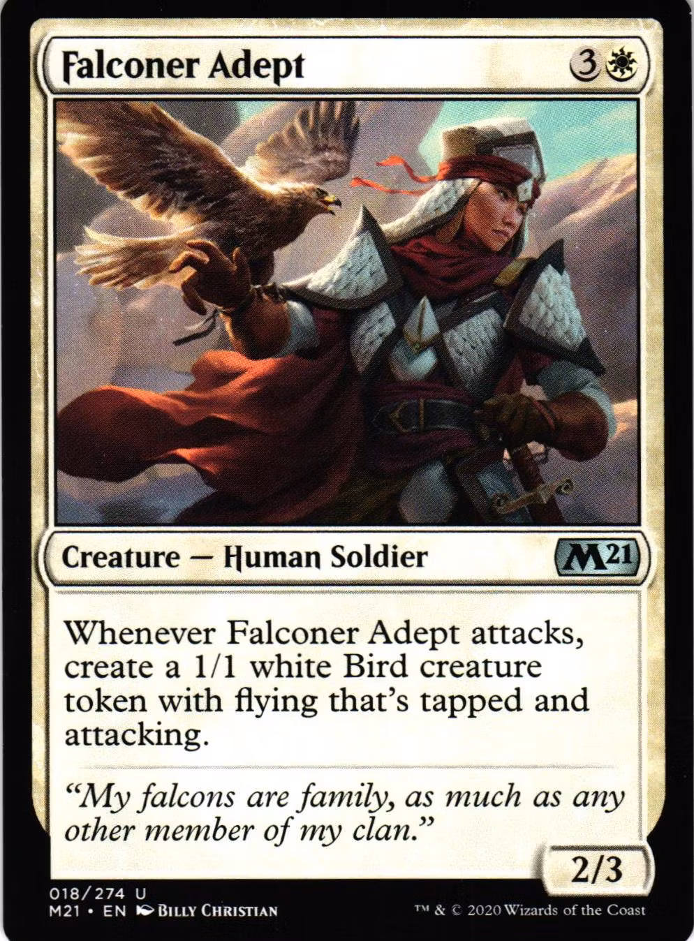 Falconer Adept Uncommon 018/274 Magic 2021 (M21) Magic the Gathering