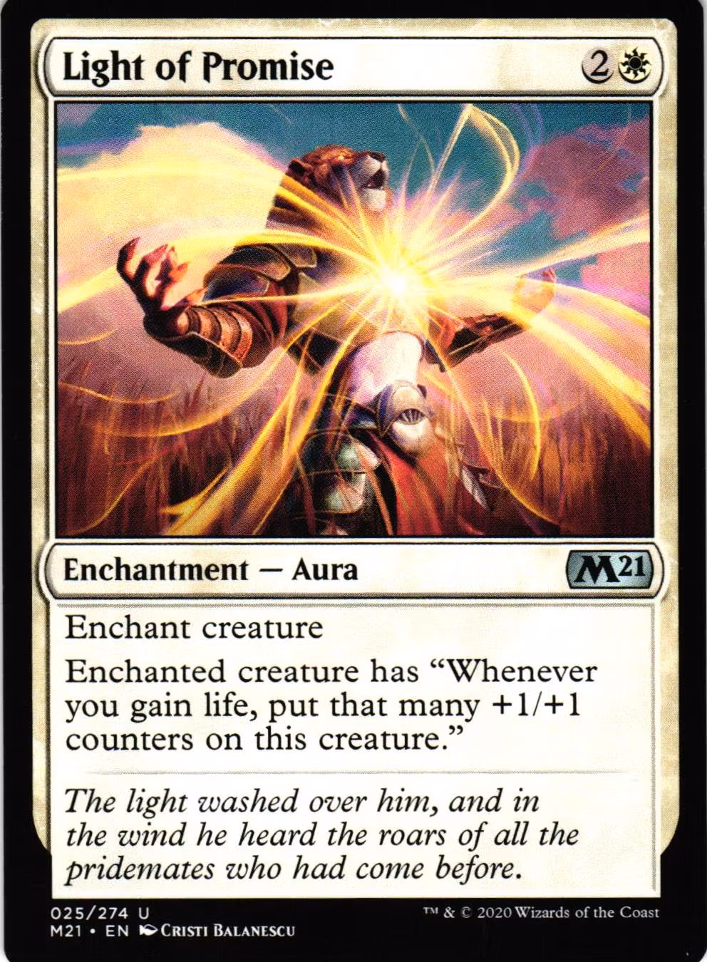 Light of promise Uncommon 025/274 Magic 2021 (M21) Magic the Gathering