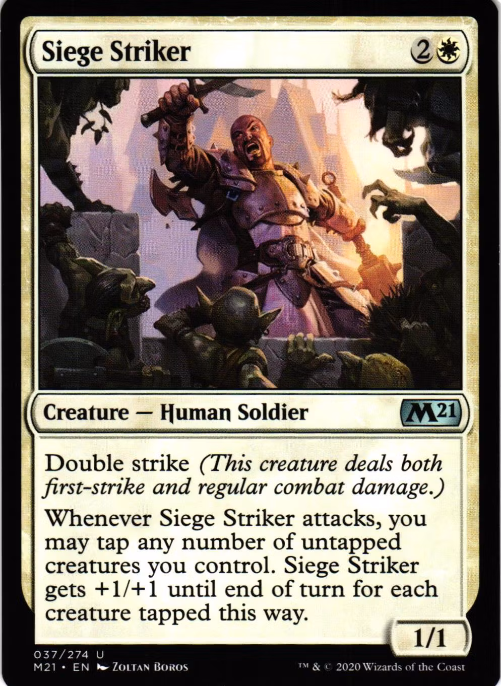 Siege Striker Uncommon 037/274 Magic 2021 (M21) Magic the Gathering